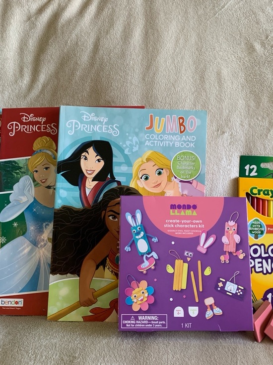 Disney Other - Disney Princess Jumbo Coloring & Activity Book - Light Blue Cover